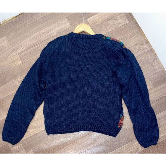 Vintage, Jamie Scott, hand knit cardigan sweater. size medium - Picture 2 of 3